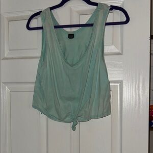 Wild Fable Green Tie Front Tank Top